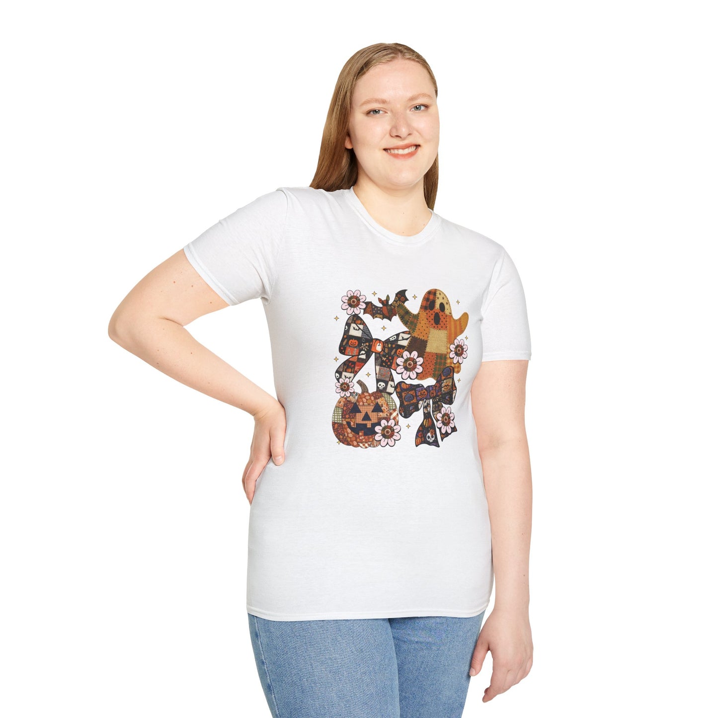 Fall Halloween Patchwork Tee Unisex T-Shirt
