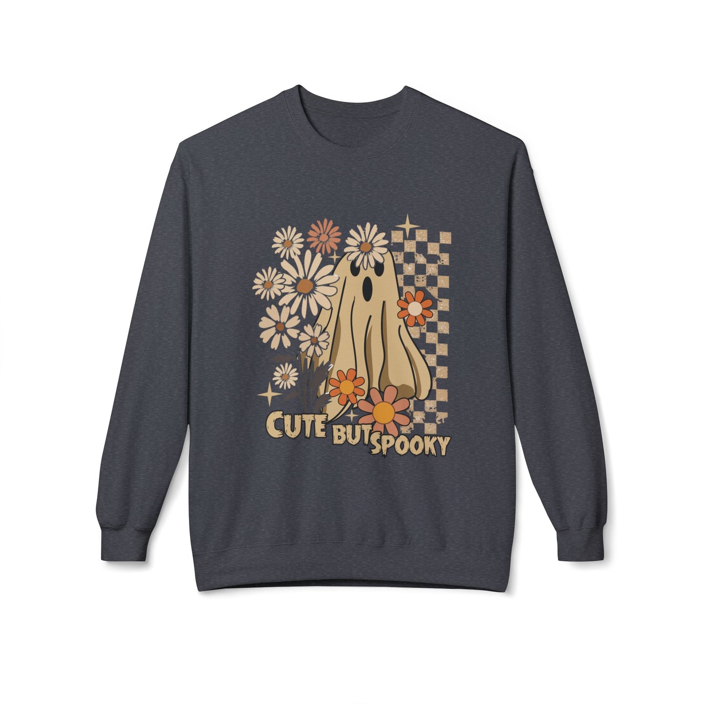 Cute But Spooky Ghost Crewneck Sweatshirt, Halloween Hoodie, Cozy Sweatshirt, Gift for Her, Fall Apparel, Autumn Fashion