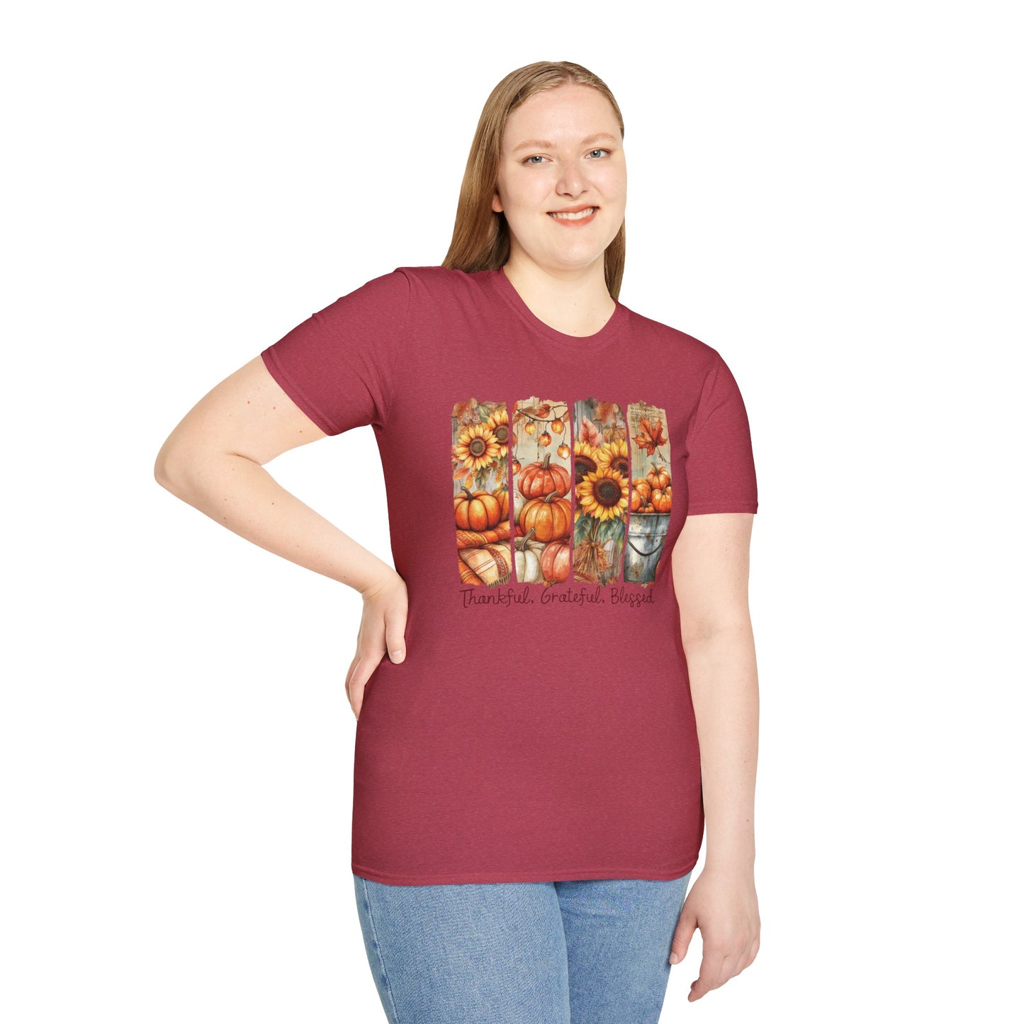 Thankful Grateful Blessed Fall T-Shirt