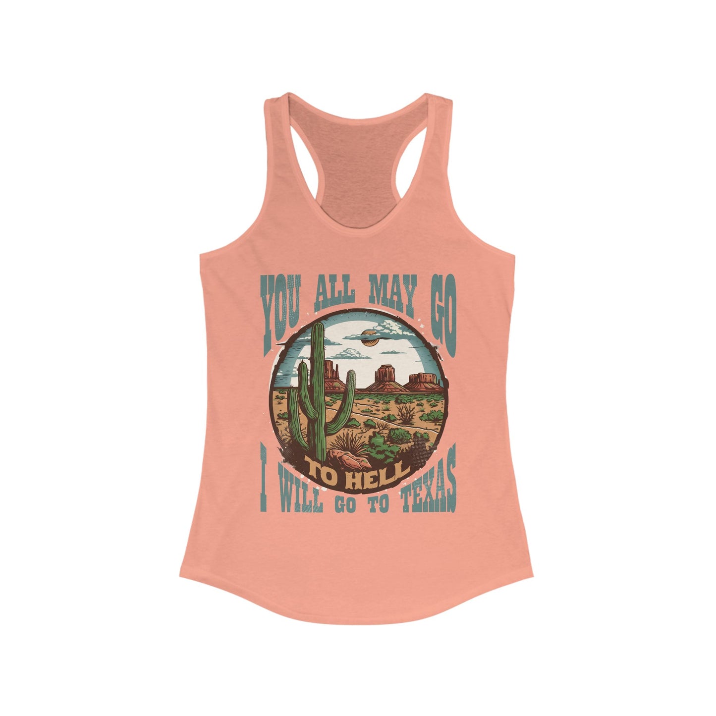 Texas Bound Graphic Tank Top, Inspirational Gift, Summer Apparel, Road Trip Style, Casual Wear, Women's Racerback Top