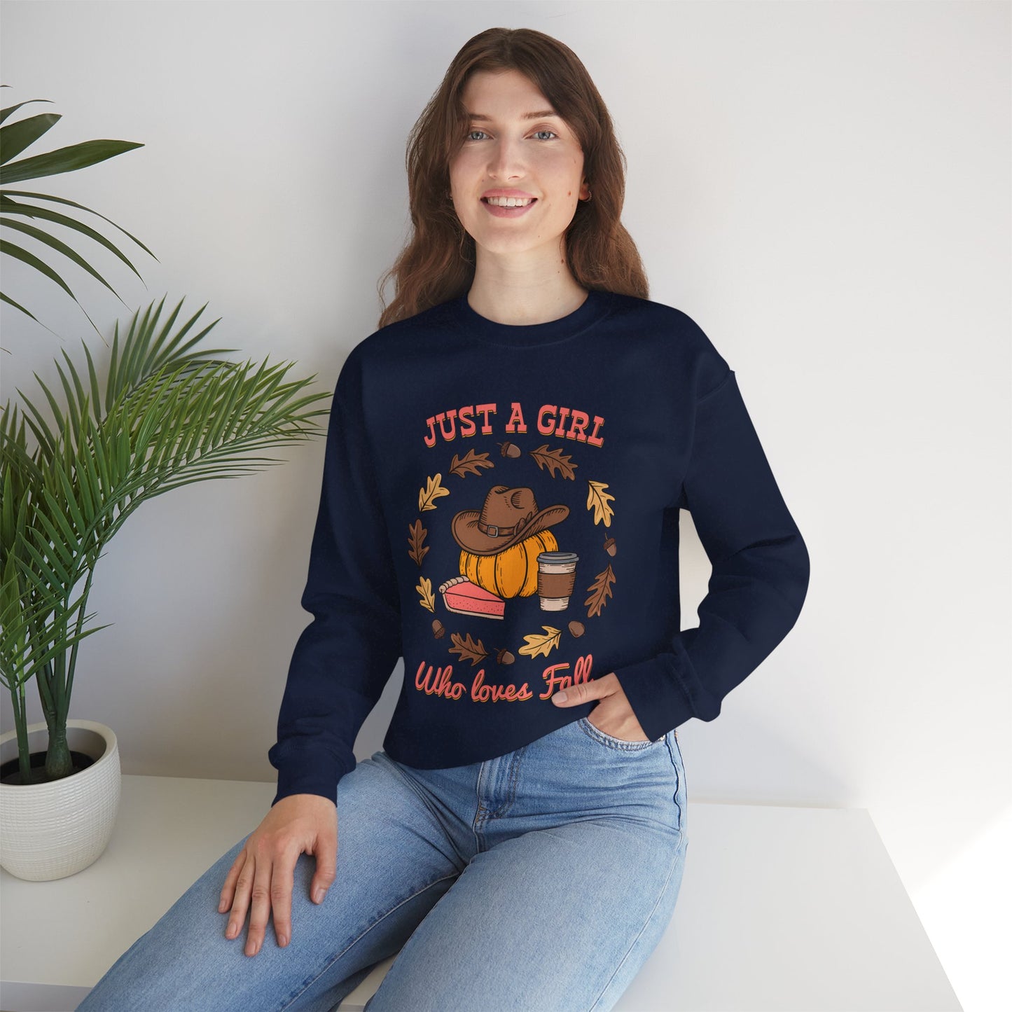Fall Vibes Crewneck Sweatshirt, Cozy Sweatshirt for Girls, Autumn Fashion, Pumpkin Spice Sweatshirt, Fall Apparel, Perfect for Thanksgiving