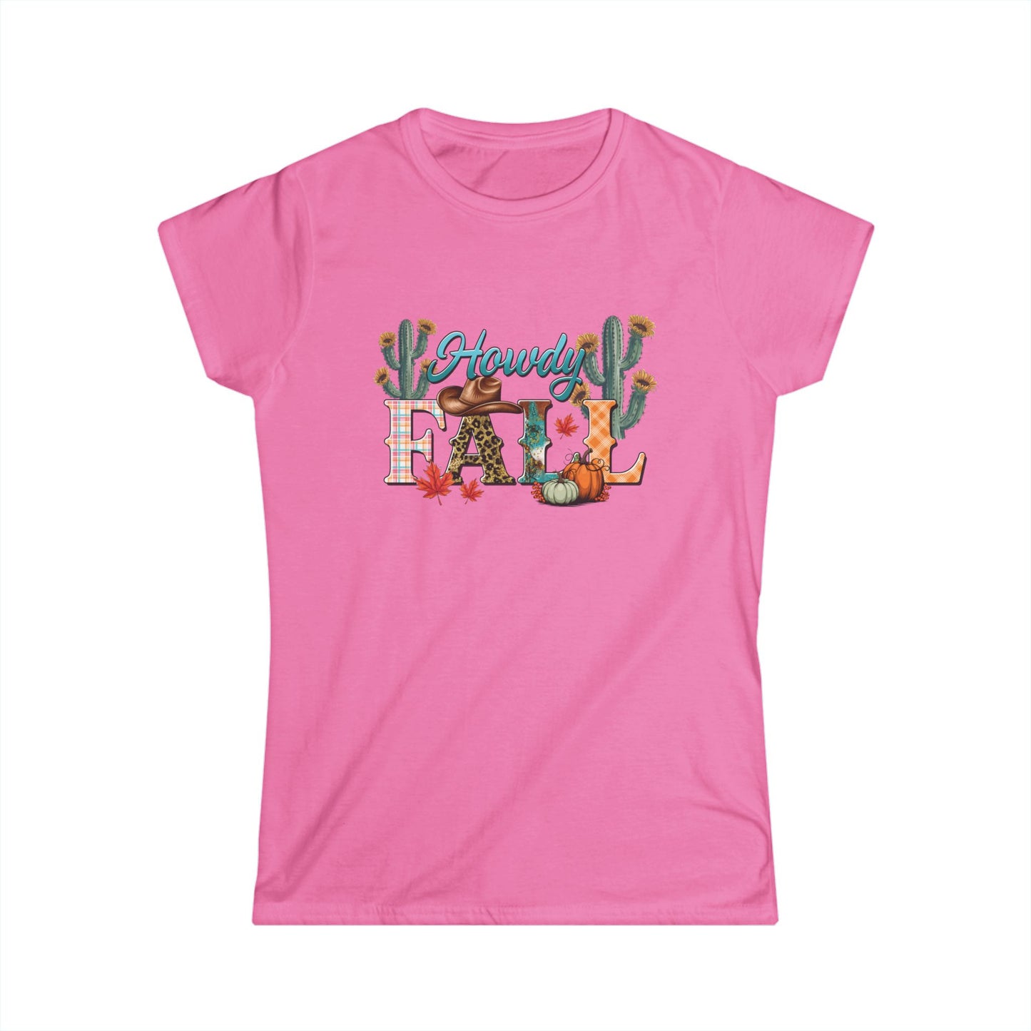 Fall Women's Tee - Howdy Fall Women's Softstyle Tee for Cozy Autumn Vibes