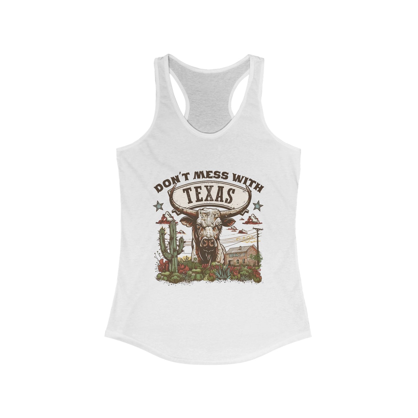 Don't Mess With Texas Racerback Tank, Texas Pride Top, Western Apparel, Summer Casual Wear, Gift for Texan Women, Country Music Festivals