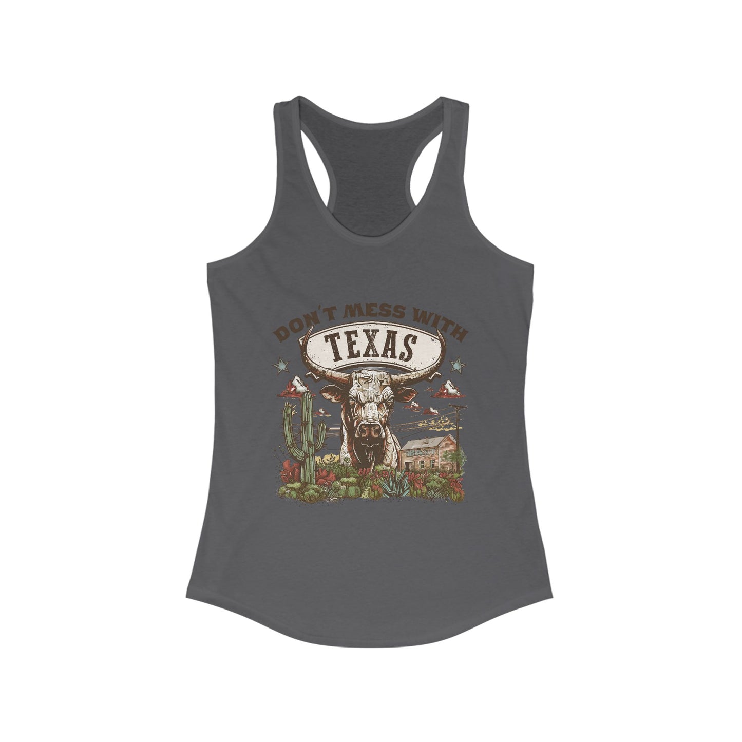 Don't Mess With Texas Racerback Tank, Texas Pride Top, Western Apparel, Summer Casual Wear, Gift for Texan Women, Country Music Festivals