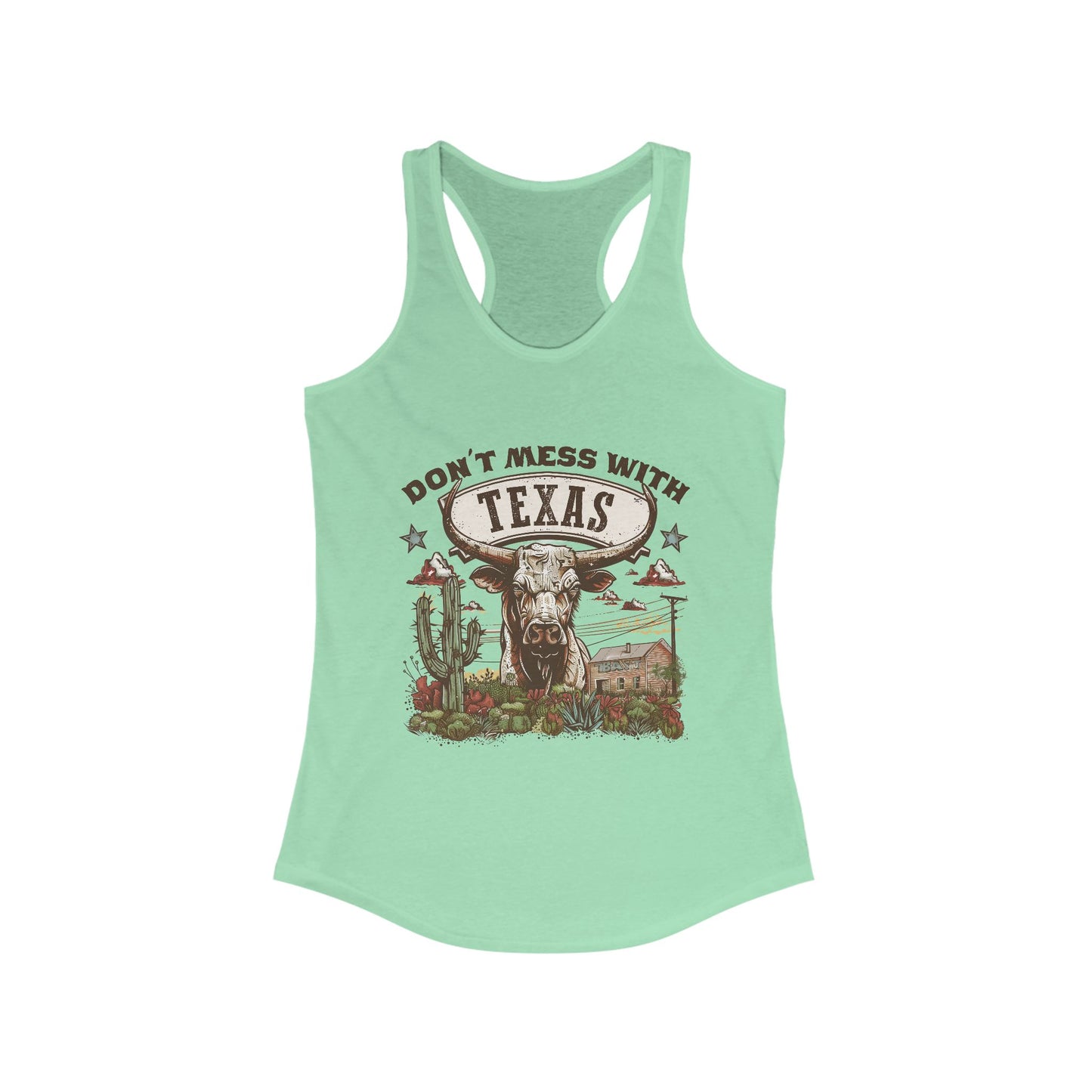 Don't Mess With Texas Racerback Tank, Texas Pride Top, Western Apparel, Summer Casual Wear, Gift for Texan Women, Country Music Festivals