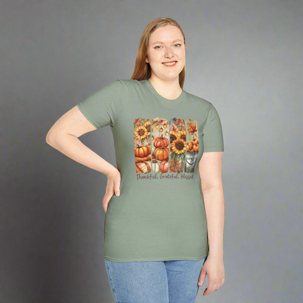 Thankful Grateful Blessed Fall T-Shirt