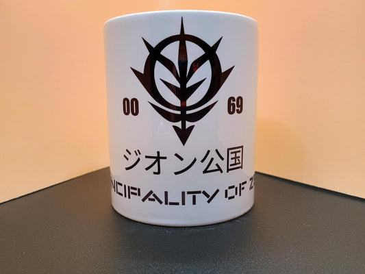 Gundam Zaku Coffee Mug 11oz - Anime Mecha Fan Gift - American Taina Crafts
