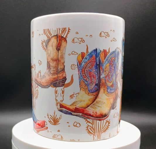 Cowboy Boots Coffee Mug 11oz - Unique Father's Day Gift - American Taina Crafts