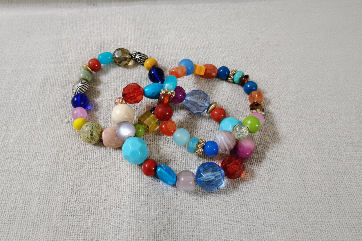 mixed beads bracelet set