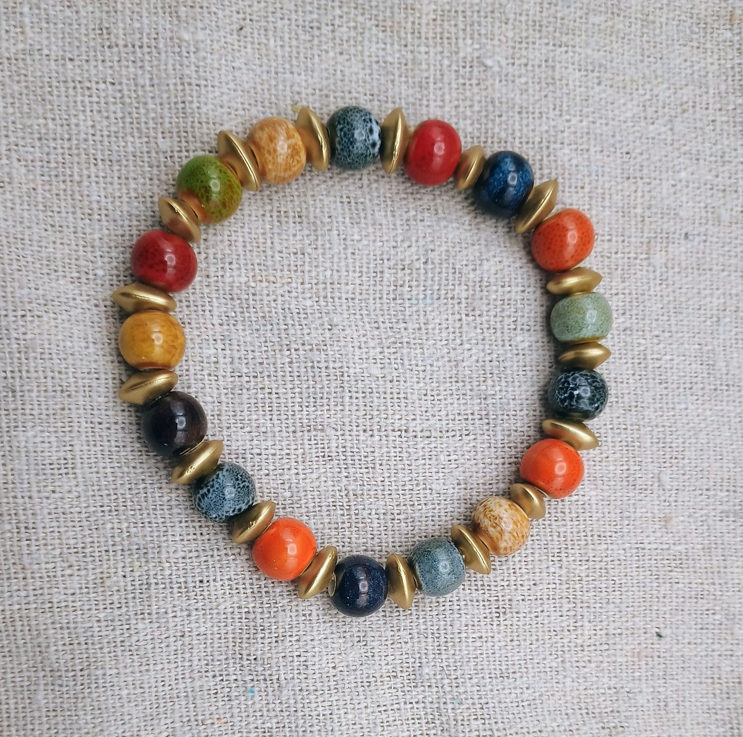 Colorful Porcelain Beads Bracelet
