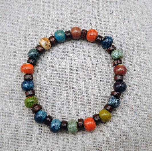 Colorful Porcelain Beads Bracelet - American Taina Crafts