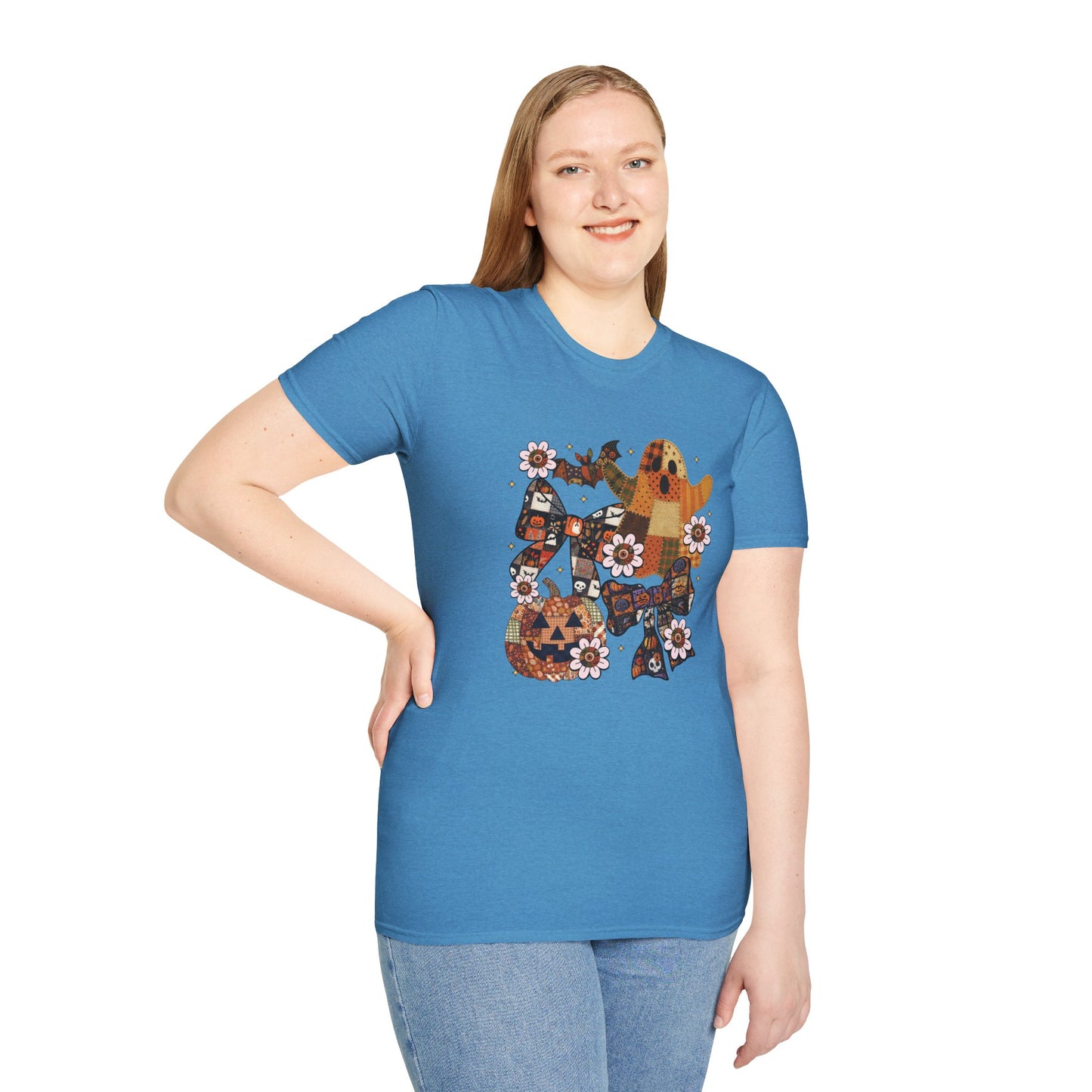 Fall Halloween Patchwork Tee Unisex T-Shirt