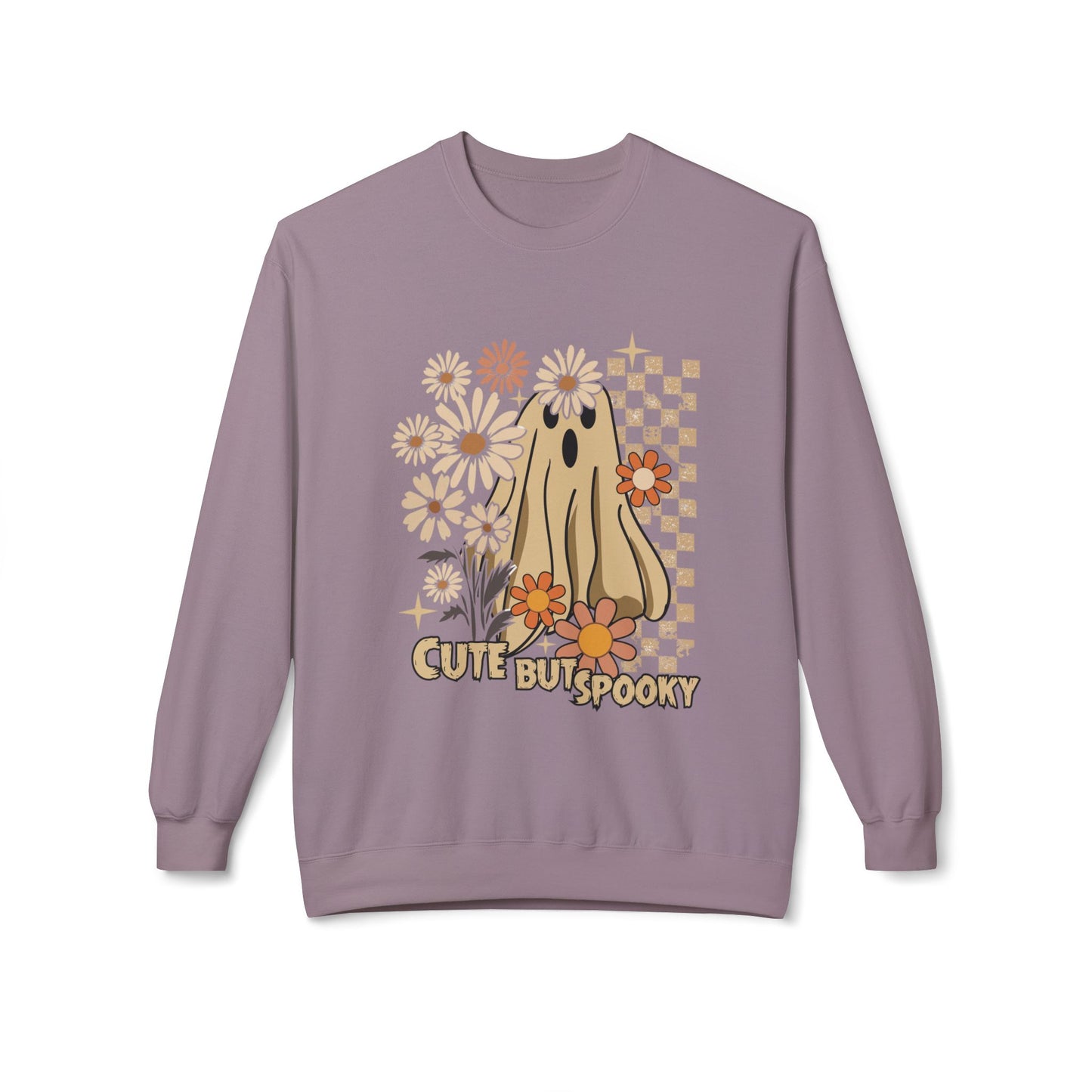 Cute But Spooky Ghost Crewneck Sweatshirt, Halloween Hoodie, Cozy Sweatshirt, Gift for Her, Fall Apparel, Autumn Fashion