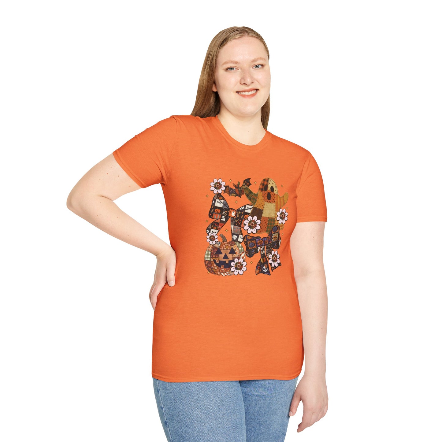 Fall Halloween Patchwork Tee Unisex T-Shirt