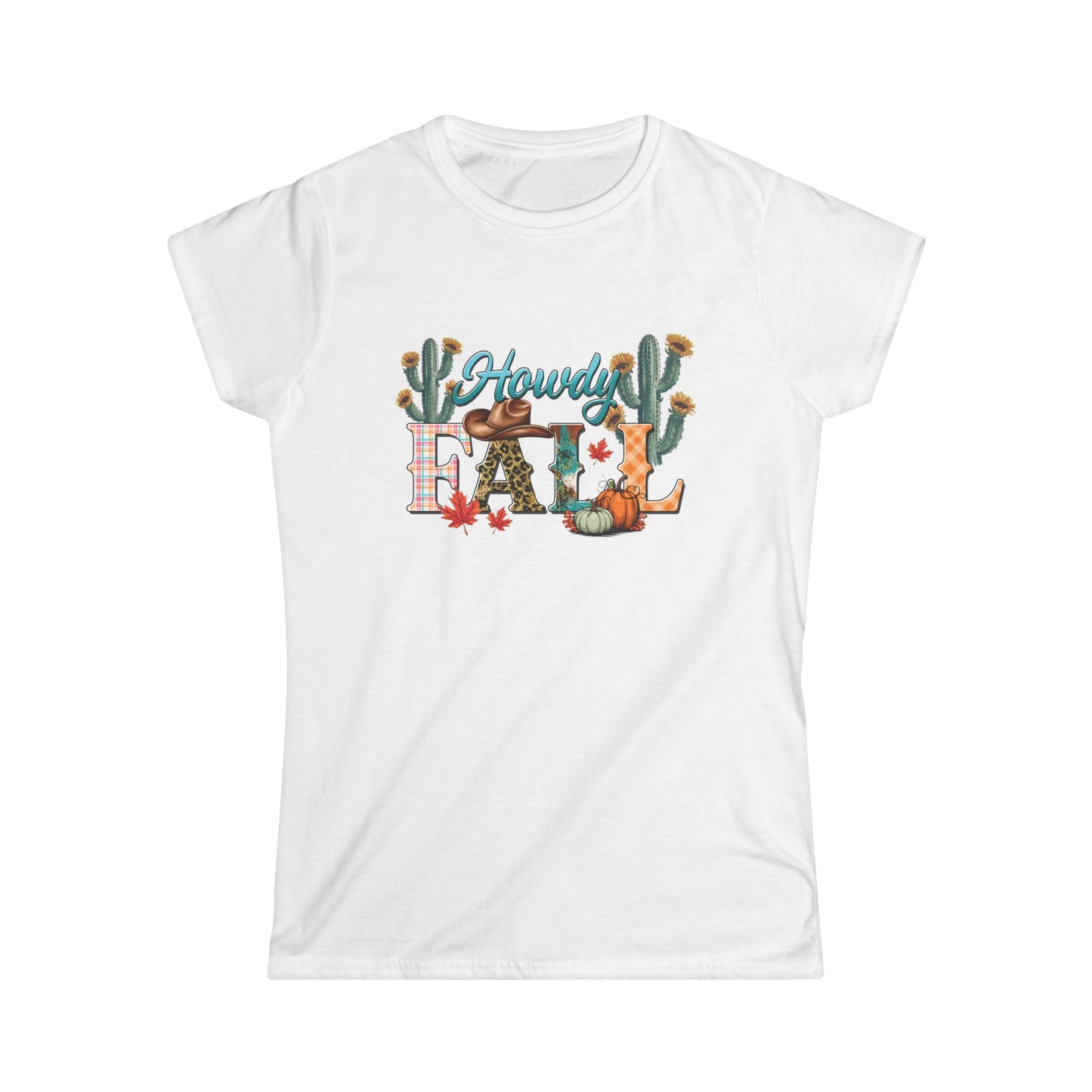 Fall Women's Tee - Howdy Fall Women's Softstyle Tee for Cozy Autumn Vibes