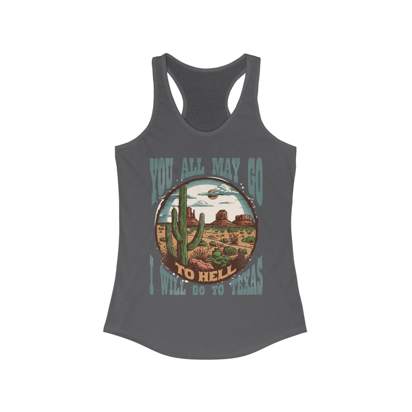 Texas Bound Graphic Tank Top, Inspirational Gift, Summer Apparel, Road Trip Style, Casual Wear, Women's Racerback Top