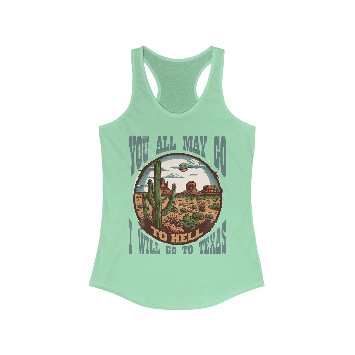 Texas Bound Graphic Tank Top, Inspirational Gift, Summer Apparel, Road Trip Style, Casual Wear, Women's Racerback Top
