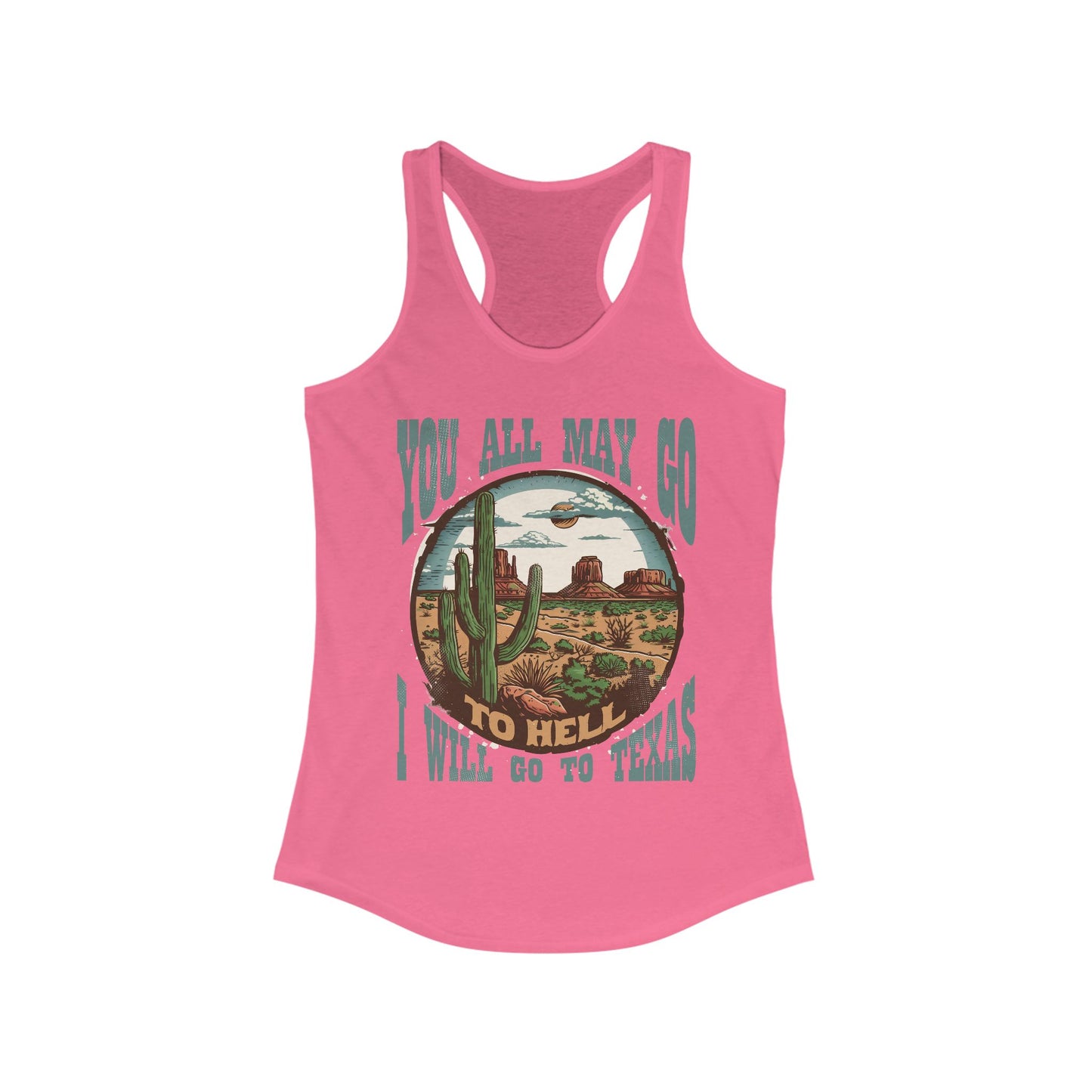 Texas Bound Graphic Tank Top, Inspirational Gift, Summer Apparel, Road Trip Style, Casual Wear, Women's Racerback Top