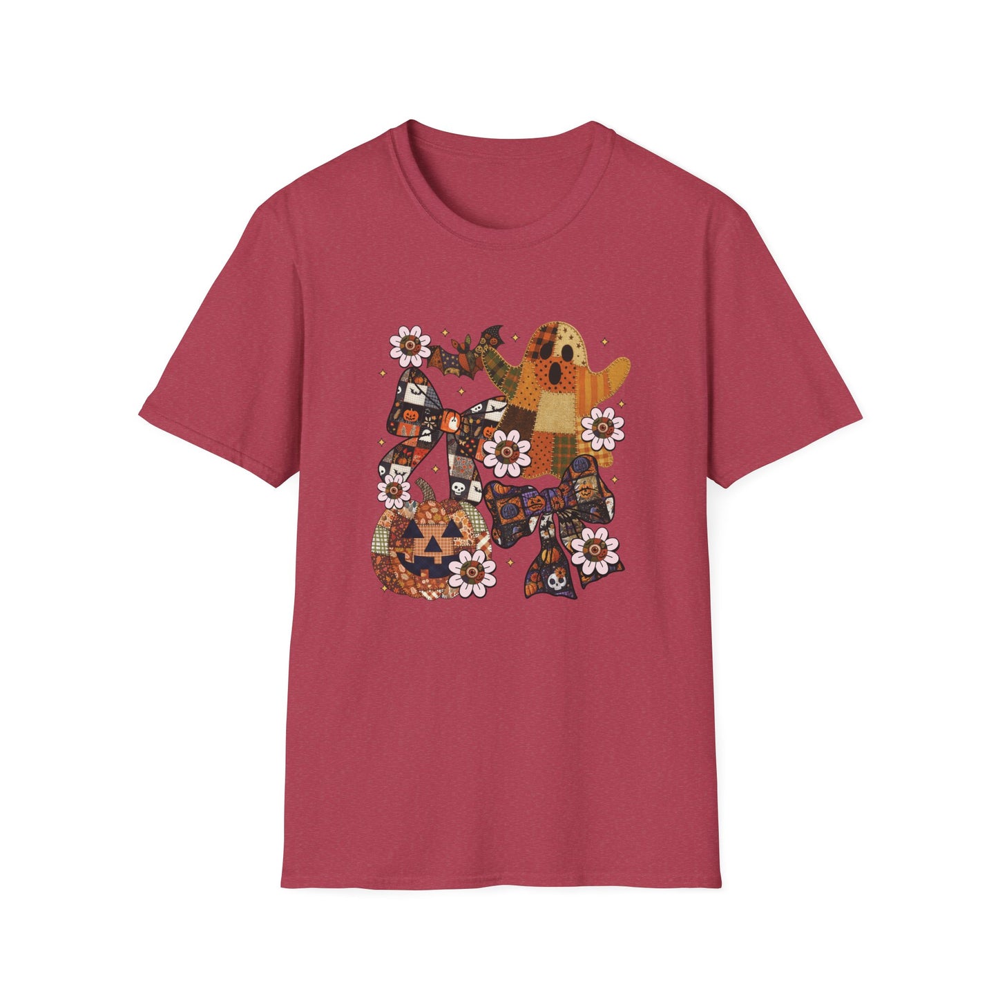 Fall Halloween Patchwork Tee Unisex T-Shirt