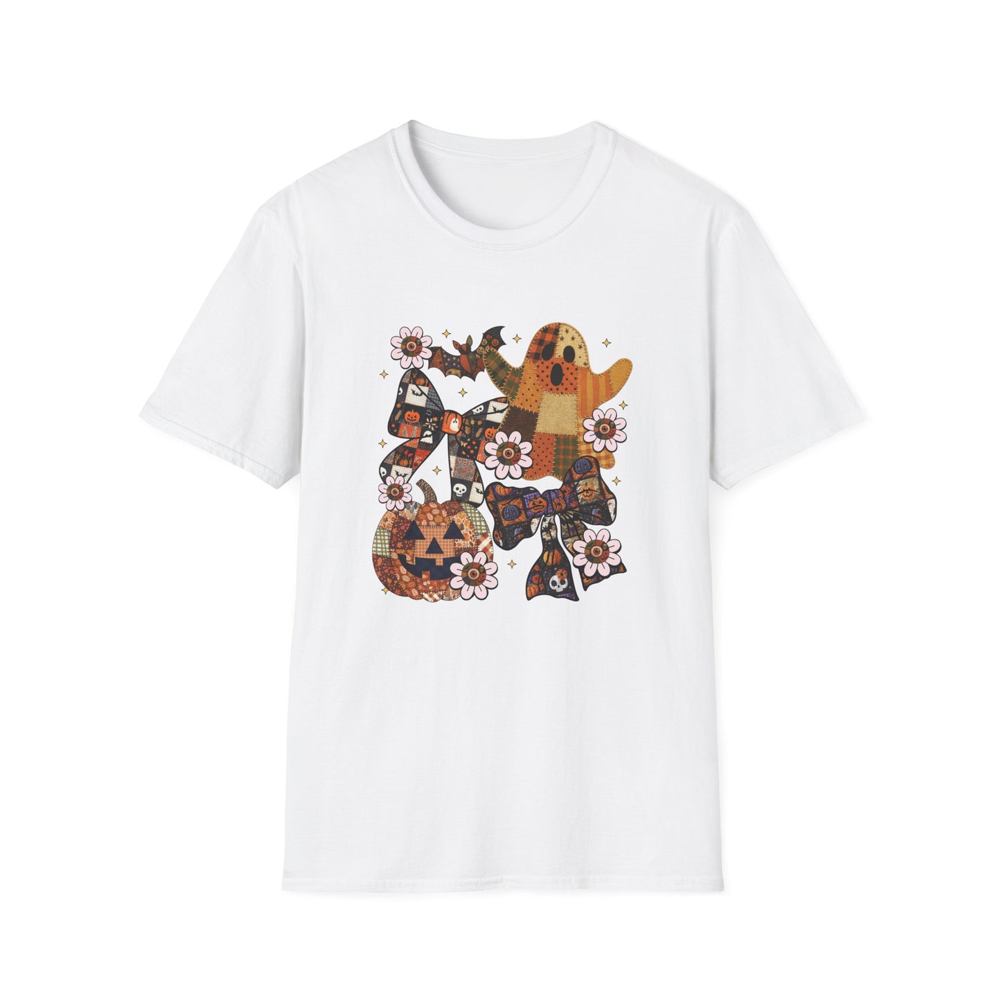Fall Halloween Patchwork Tee Unisex T-Shirt