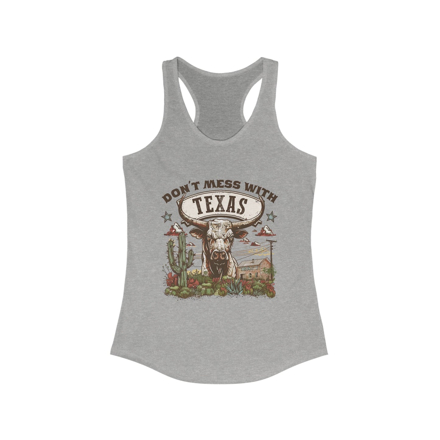 Don't Mess With Texas Racerback Tank, Texas Pride Top, Western Apparel, Summer Casual Wear, Gift for Texan Women, Country Music Festivals
