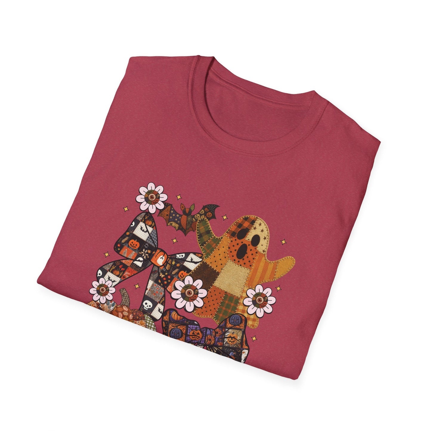 Fall Halloween Patchwork Tee Unisex T-Shirt