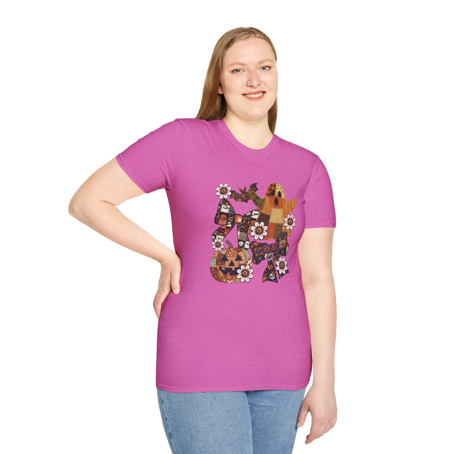 Fall Halloween Patchwork Tee Unisex T-Shirt