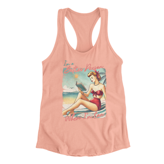 Vintage Beach Theme Racerback Tank Top