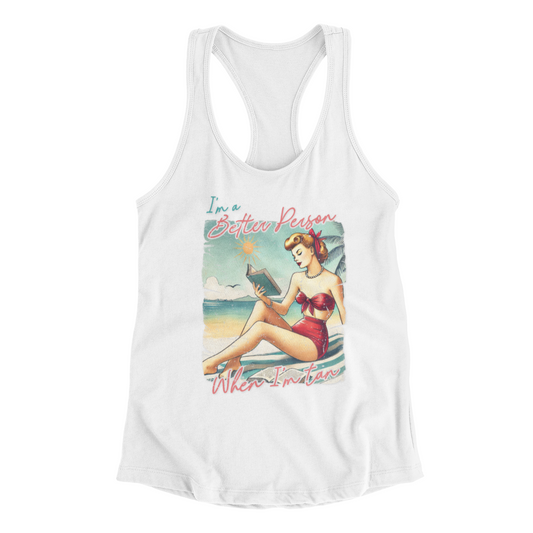 Vintage Beach Theme Racerback Tank Top