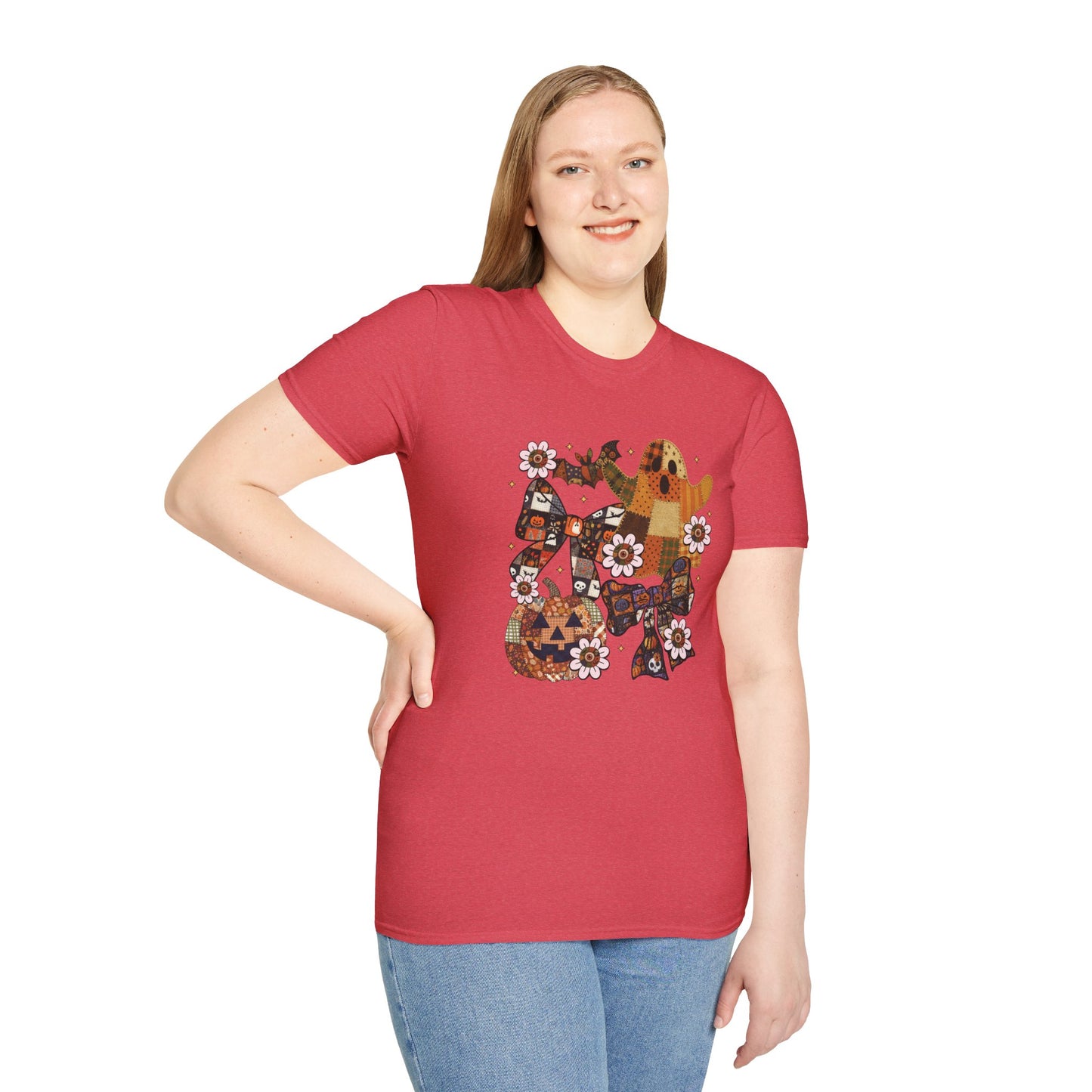 Fall Halloween Patchwork Tee Unisex T-Shirt