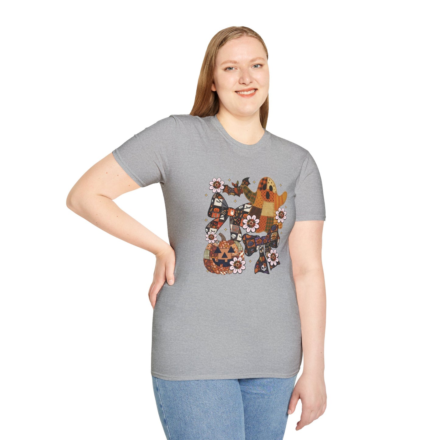 Fall Halloween Patchwork Tee Unisex T-Shirt