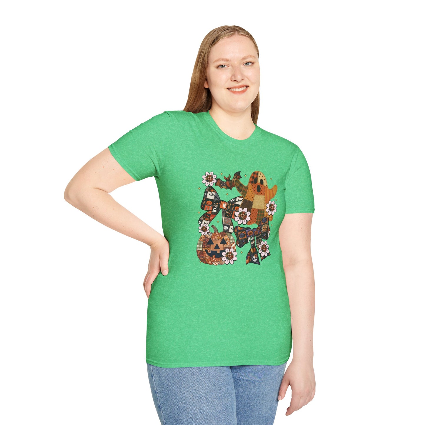Fall Halloween Patchwork Tee Unisex T-Shirt