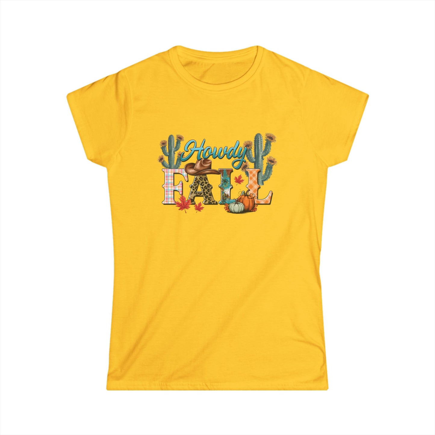 Fall Women's Tee - Howdy Fall Women's Softstyle Tee for Cozy Autumn Vibes