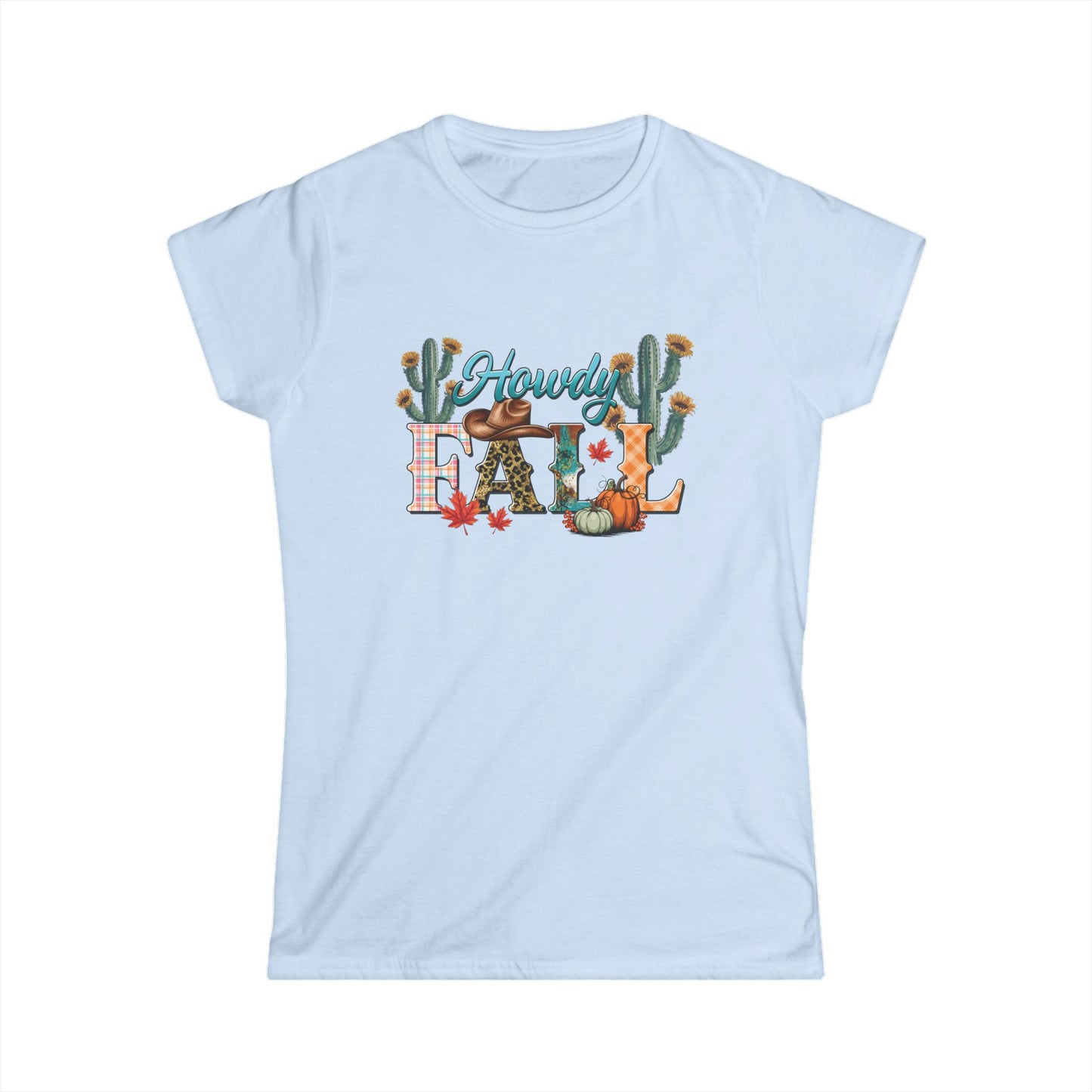 Fall Women's Tee - Howdy Fall Women's Softstyle Tee for Cozy Autumn Vibes