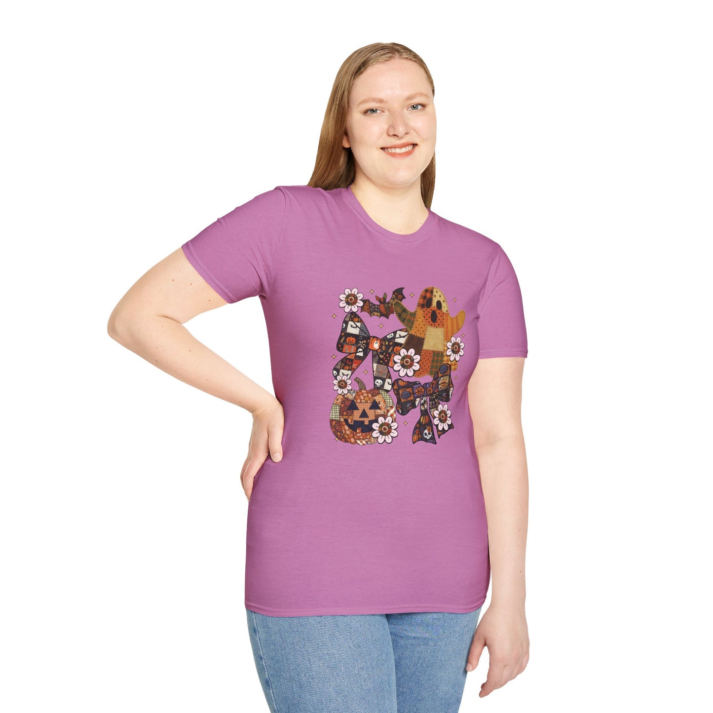 Fall Halloween Patchwork Tee Unisex T-Shirt