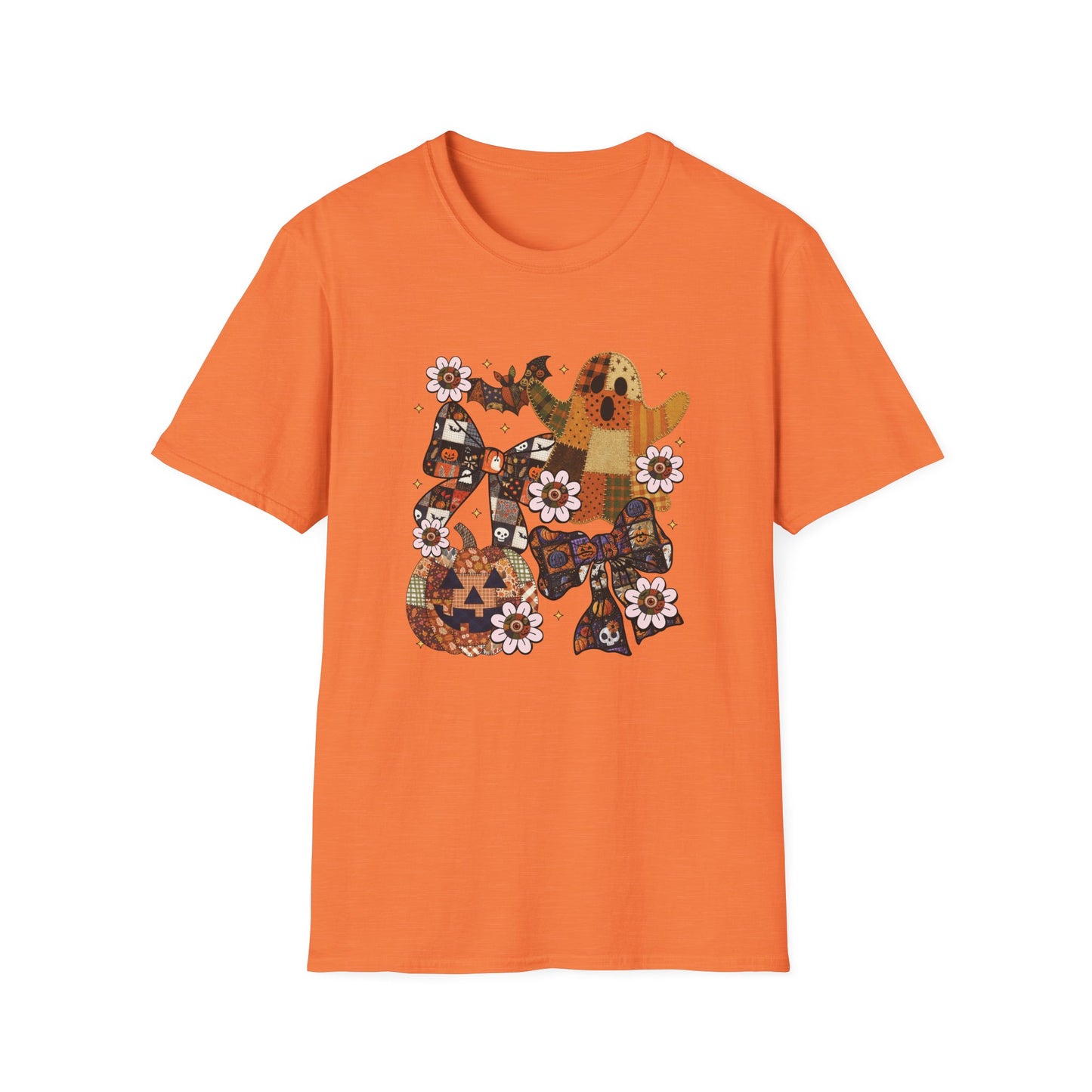 Fall Halloween Patchwork Tee Unisex T-Shirt