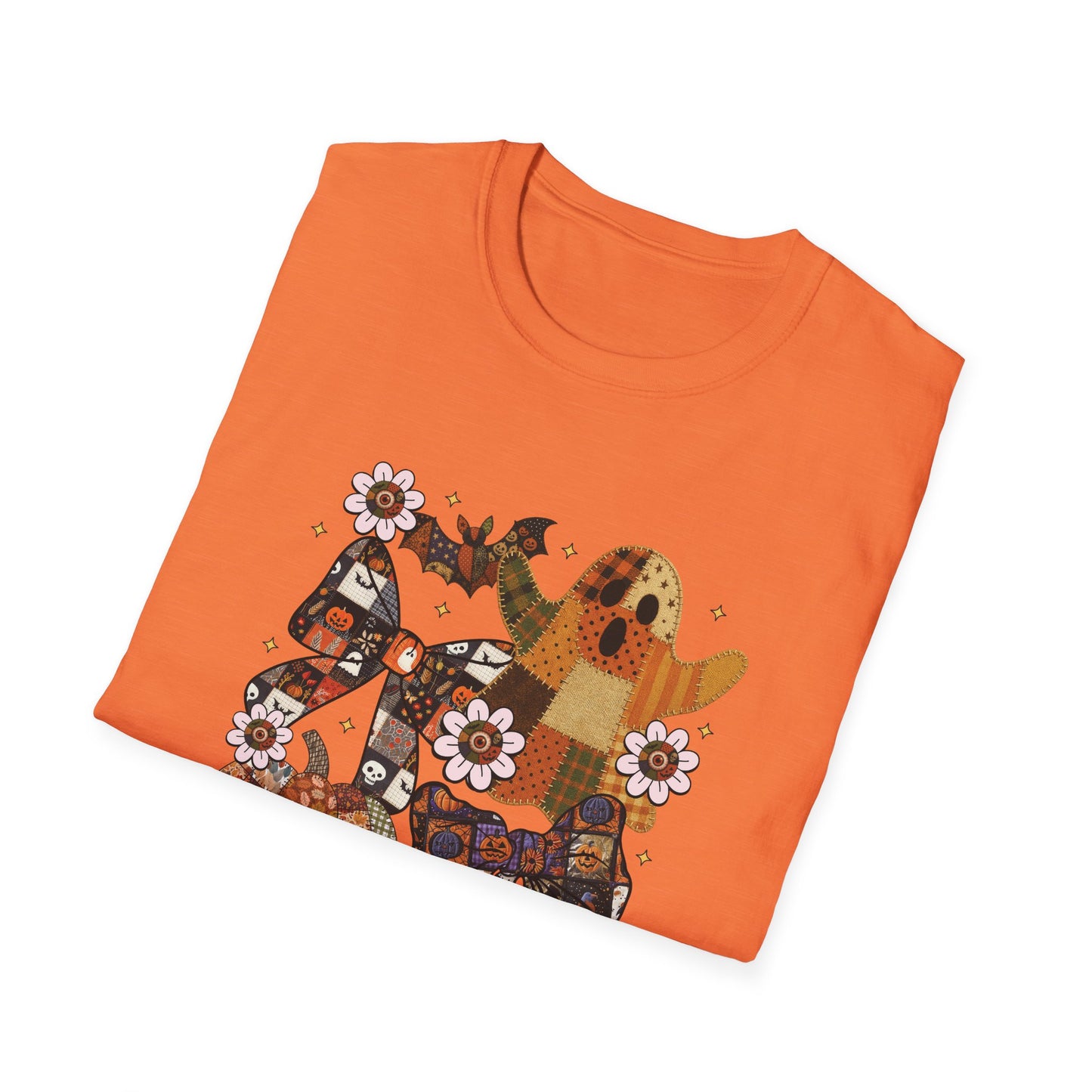 Fall Halloween Patchwork Tee Unisex T-Shirt