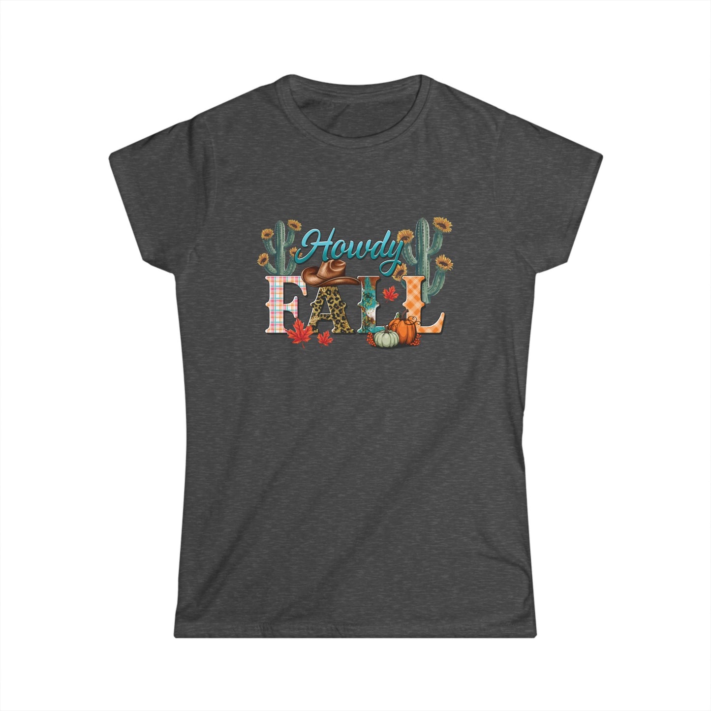 Fall Women's Tee - Howdy Fall Women's Softstyle Tee for Cozy Autumn Vibes