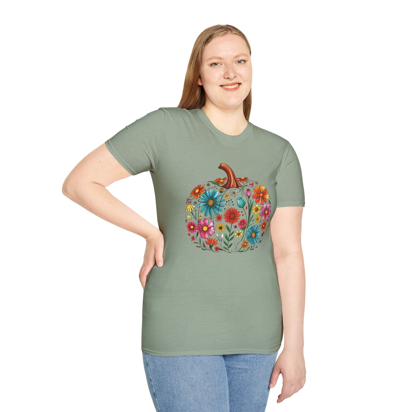 Floral Pumpkin T-Shirt