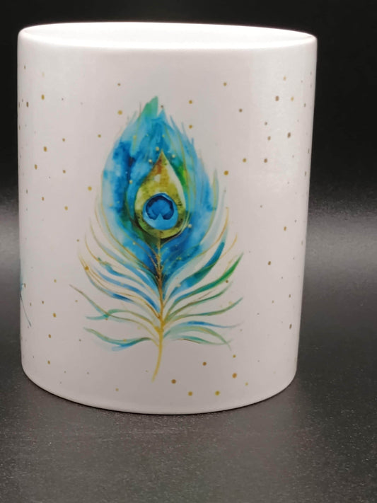 Watercolor Feathers Coffee Mug