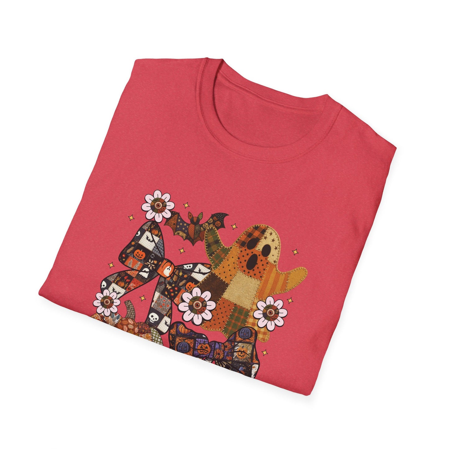 Fall Halloween Patchwork Tee Unisex T-Shirt