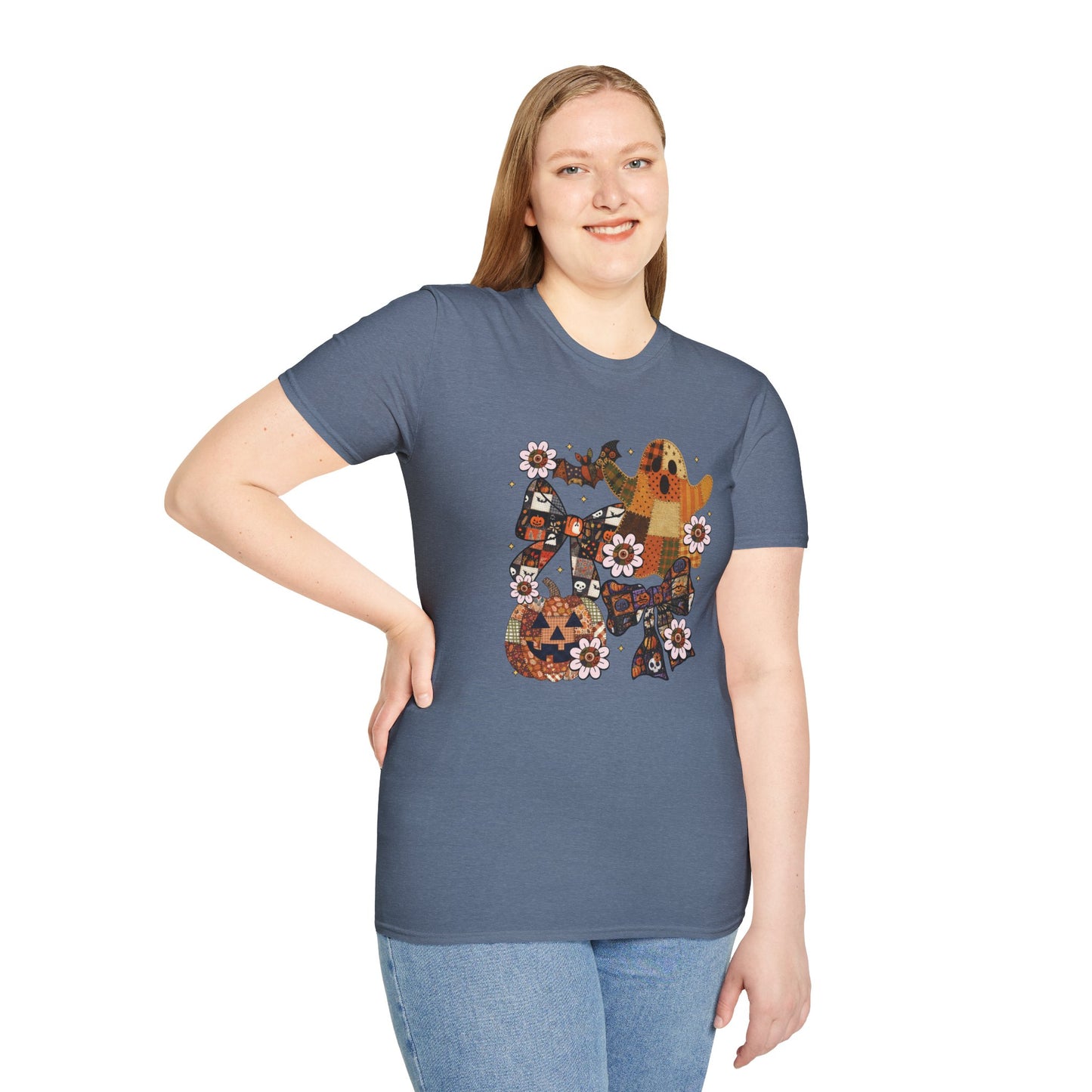 Fall Halloween Patchwork Tee Unisex T-Shirt