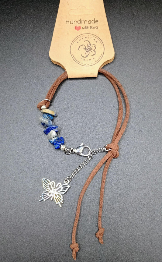 Leather & Stones Bracelet