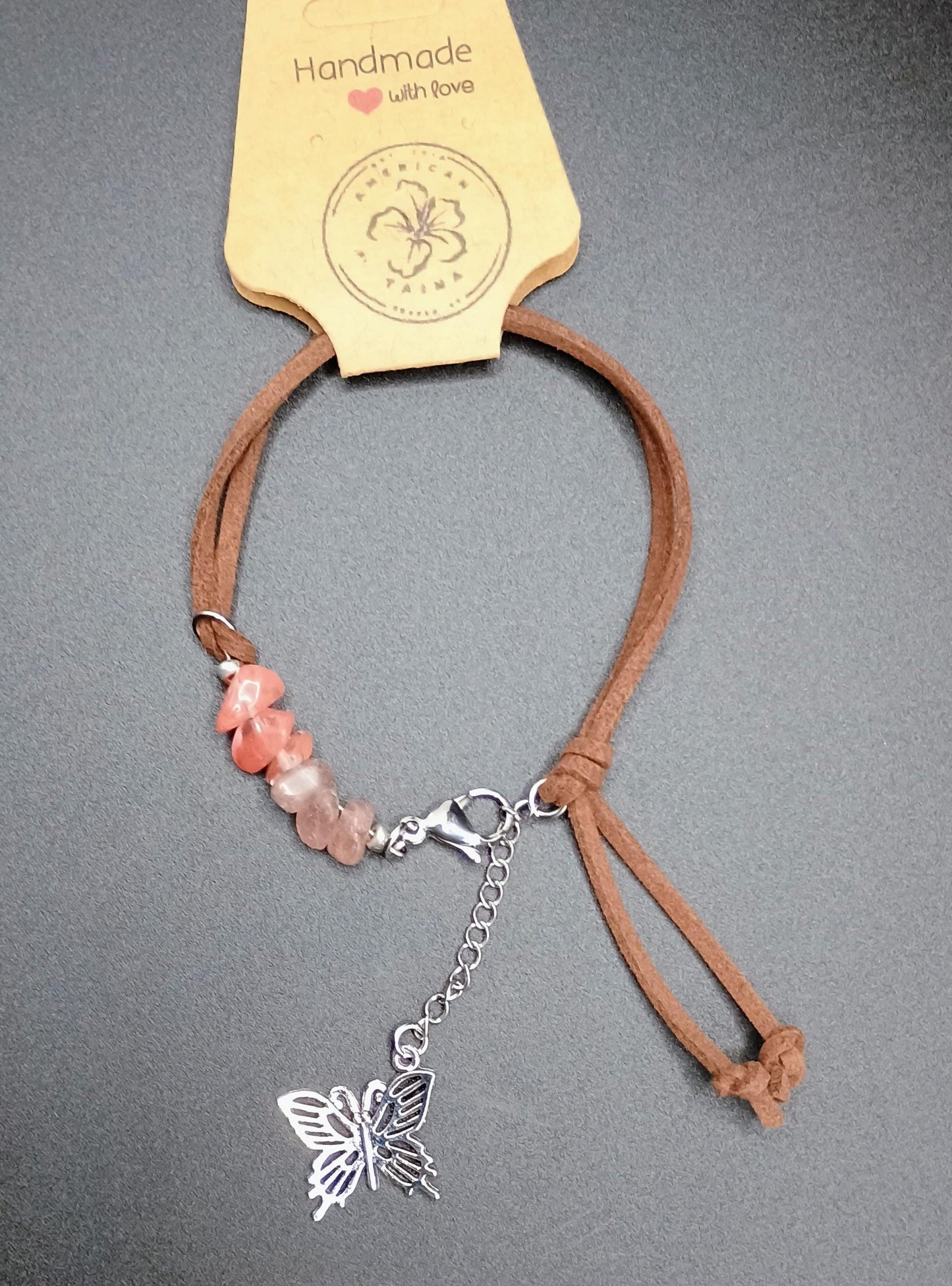 Leather & Stones Bracelet