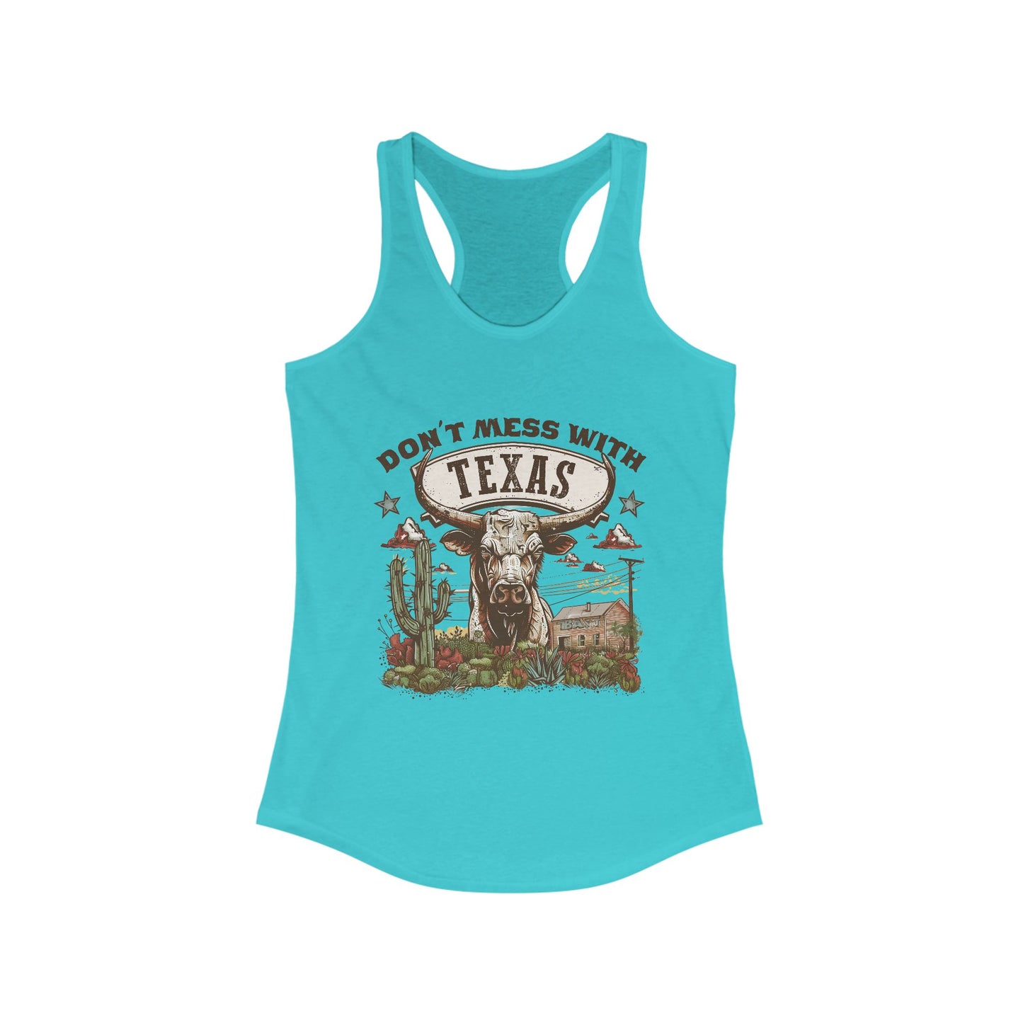 Don't Mess With Texas Racerback Tank, Texas Pride Top, Western Apparel, Summer Casual Wear, Gift for Texan Women, Country Music Festivals