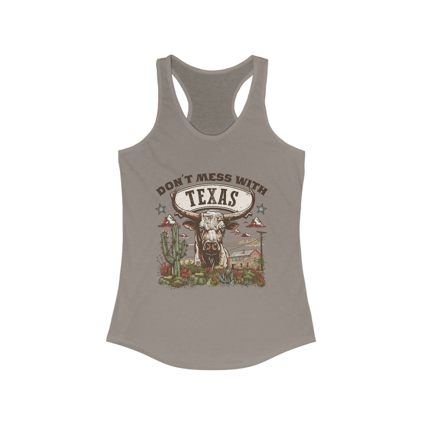 Don't Mess With Texas Racerback Tank, Texas Pride Top, Western Apparel, Summer Casual Wear, Gift for Texan Women, Country Music Festivals