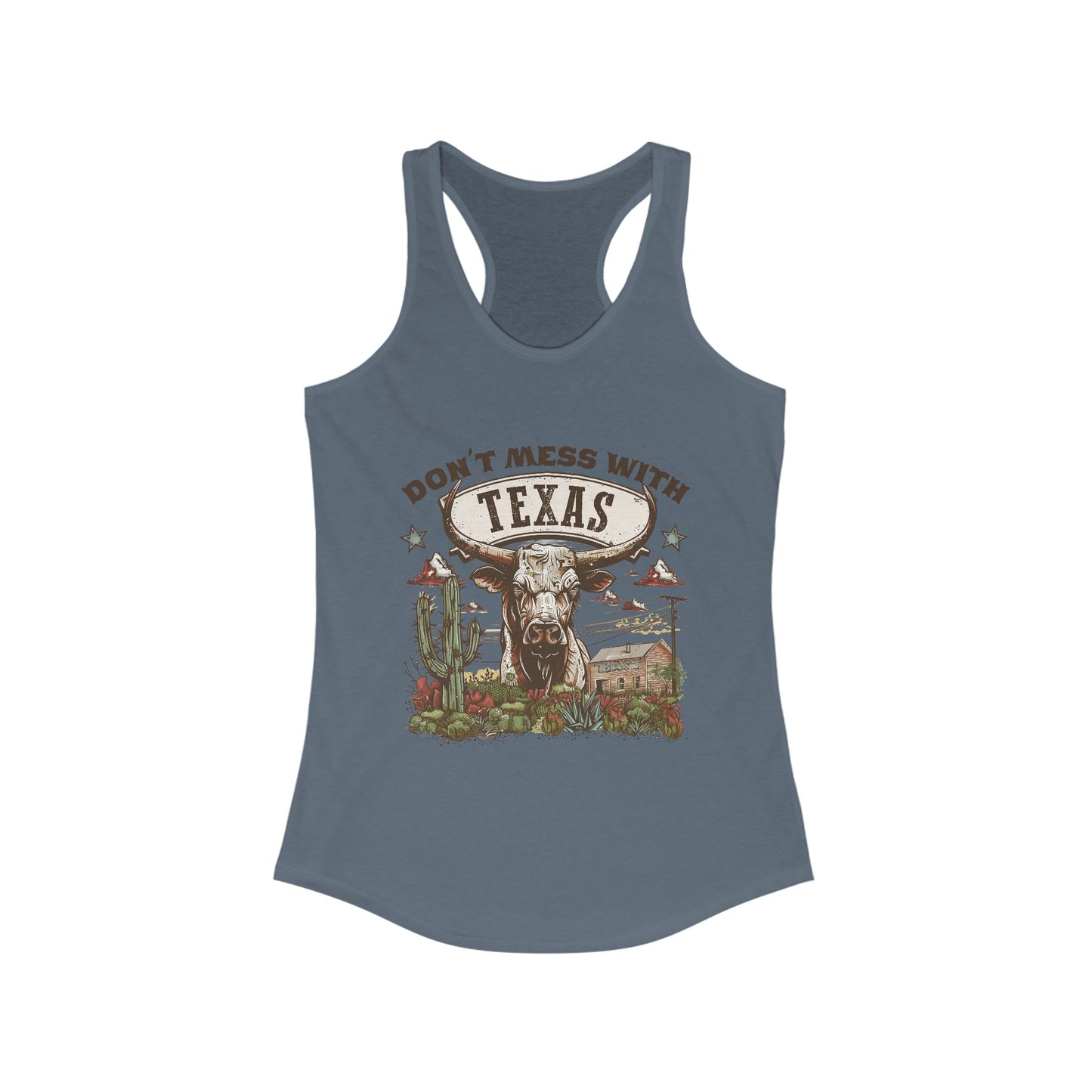 Don't Mess With Texas Racerback Tank, Texas Pride Top, Western Apparel, Summer Casual Wear, Gift for Texan Women, Country Music Festivals