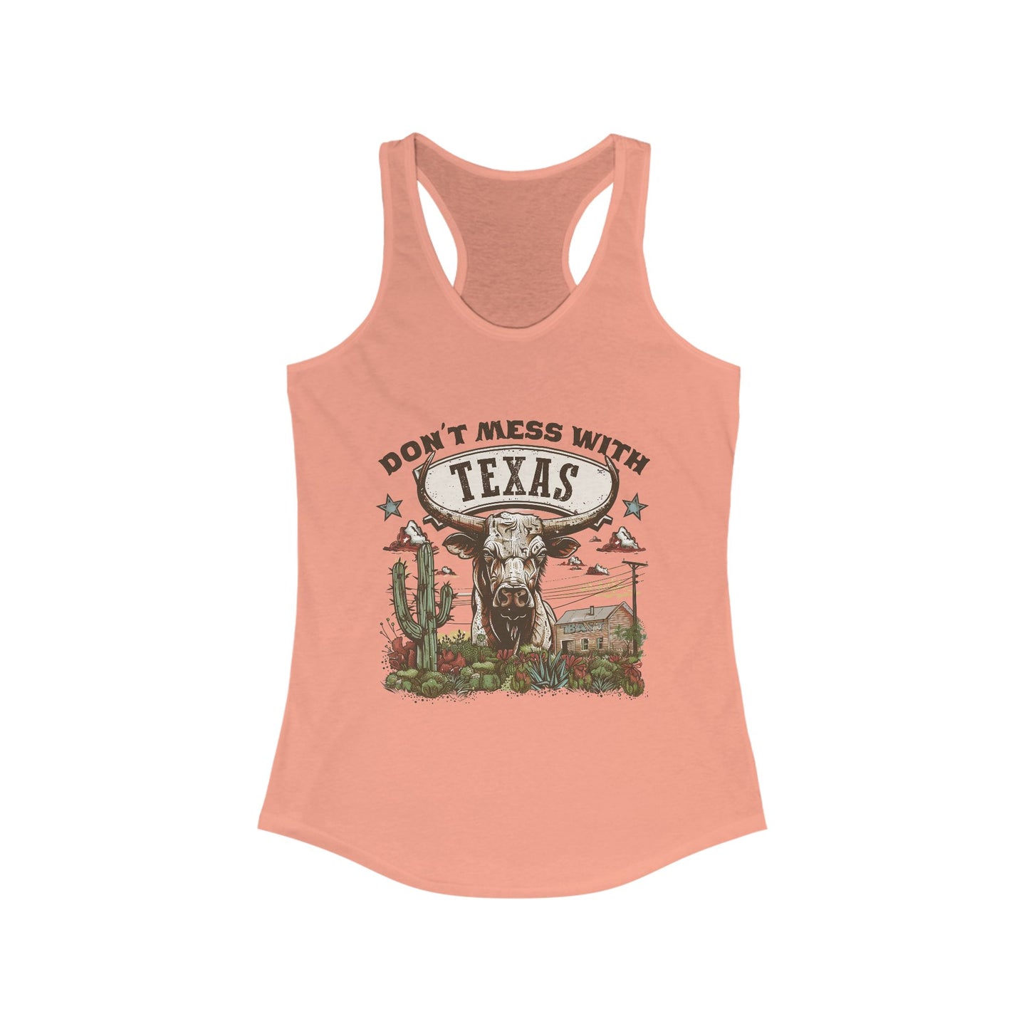 Don't Mess With Texas Racerback Tank, Texas Pride Top, Western Apparel, Summer Casual Wear, Gift for Texan Women, Country Music Festivals