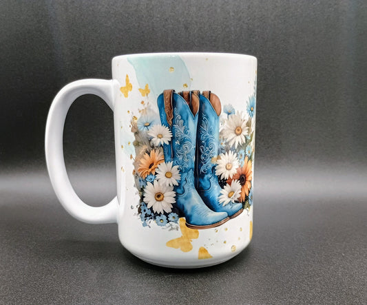Cowgirl Boots Ceramic coffee mug