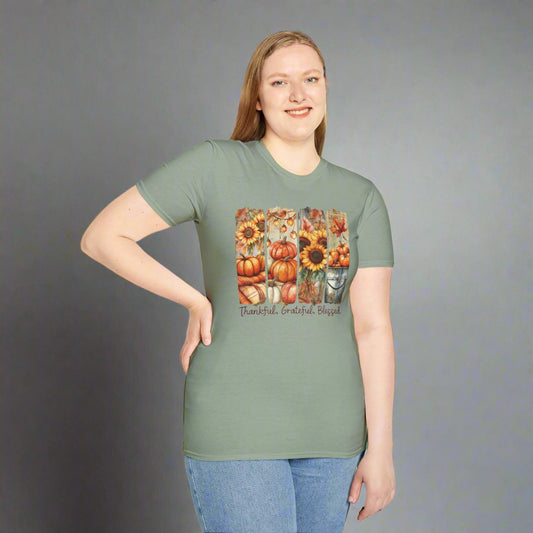 Thankful Grateful Blessed Fall T-Shirt